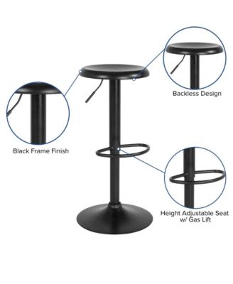 Audrey Retro Style Height Adjustable Barstool With Footrest
