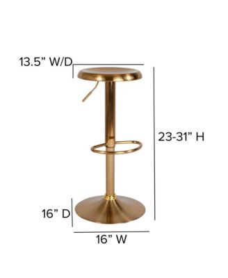 Audrey Retro Style Height Adjustable Barstool With Footrest