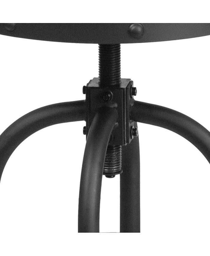 MERRICK LANE Adrienne Counter Stool Contemporary Backless Stool With