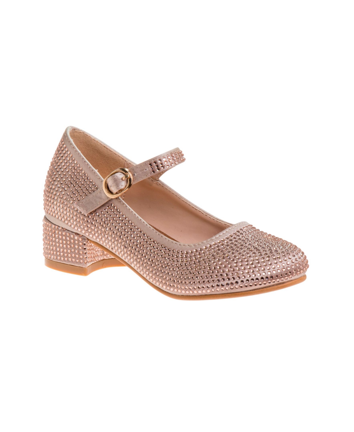 Shop Badgley Mischka Little And Big Girls Ornated Dress Shoes In Rose,gold