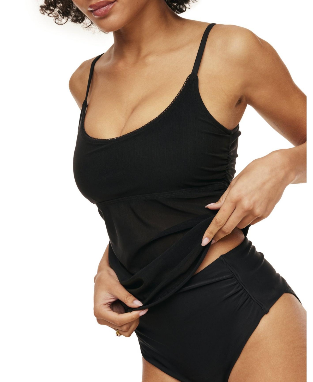 Marseille Women's Swimwear Tankini Top - Black