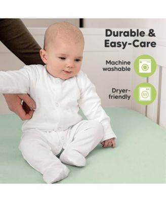 2pk Soothe Fitted Crib Sheets Neutral, Baby Crib Sheets, Fits Standard Nursery Baby Mattress