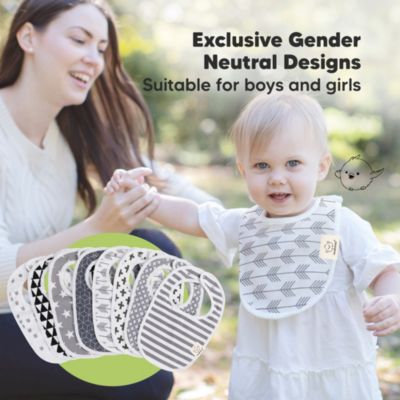 8pk Baby Bibs for Boy, Baby Drool Bib for Baby Boys and Girls, Infant Teething Bibs