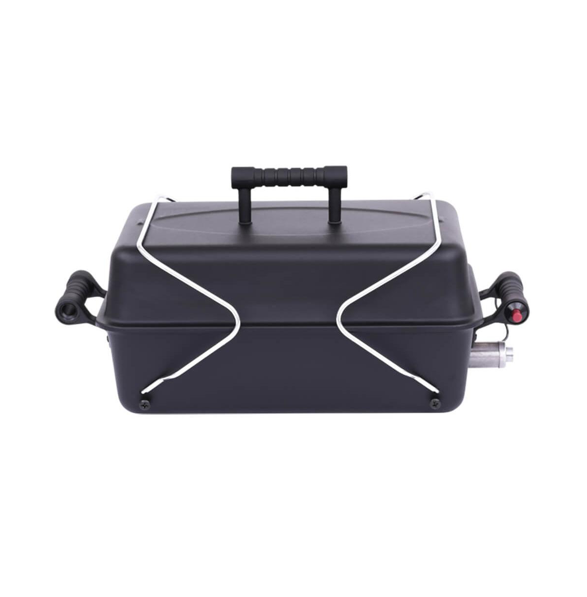 1-Burner Deluxe Portable Propane Gas Grill - Black - Black