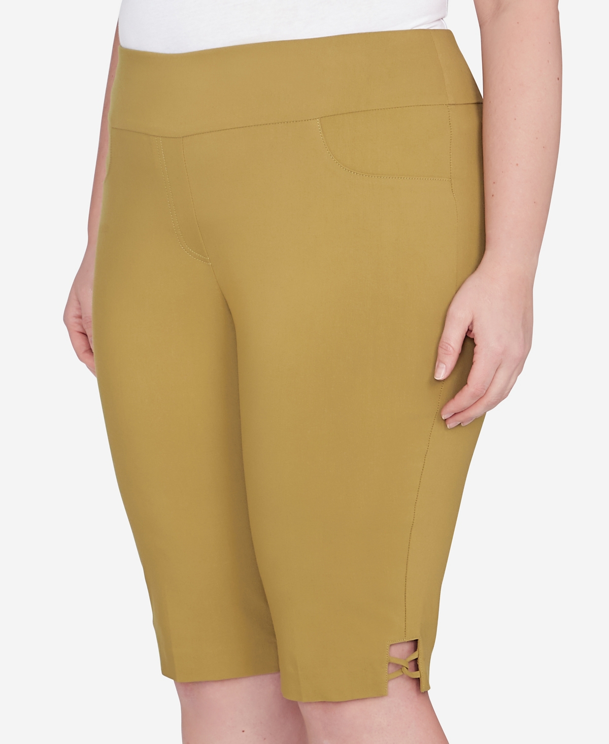 Hearts Of Palm Plus Size A Touch of Tropical Solid Shimmer Pant