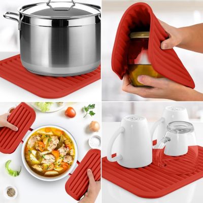 Silicone Trivets for Hot Pots and Pans - Multi-Purpose & Versatile Trivet Mat