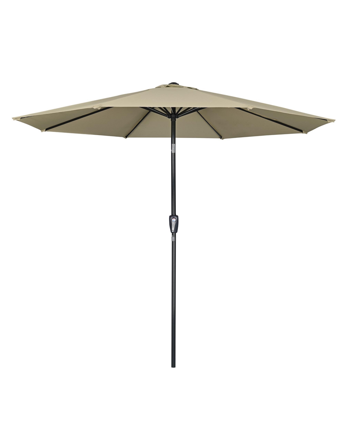 10Ft UV50+ 3000PA Outdoor Table Patio Umbrella with Crank Tilt Aluminum Sunshade Deck Garden Yard Poolside Market - Brown