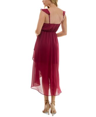 asymmetric hem chiffon dress Asymmetric Midi Dress – Odd Muse main image 1