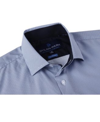 Men's Geometric Performance Stretch Button Down Dress Shirt