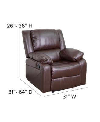 Recliner With Bustle Back And Padded Arms