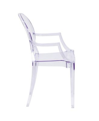 Oval Back Ghost Chair With Arms