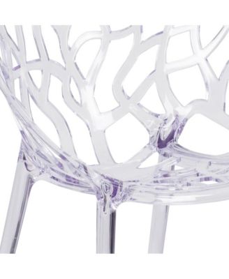 4 Pack Transparent Stacking Side Chair