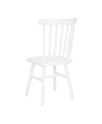 Torrin Set Of Two Premium Solid Wood Spindle Back Dining Chairs With Saddle Seats And Floor Protectant Felt Pads