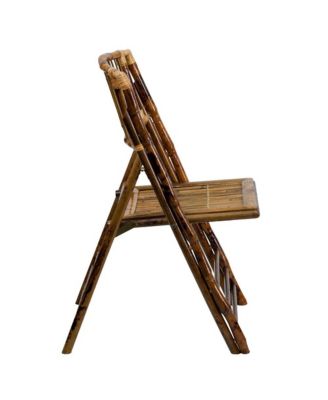 2 Pc. Set Bamboo Wood Folding Chairs – Event & Patio Seating