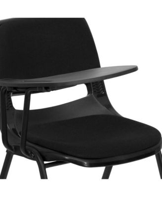 Padded Ergonomic Shell Chair With Right Handed Flip-Up Tablet Arm