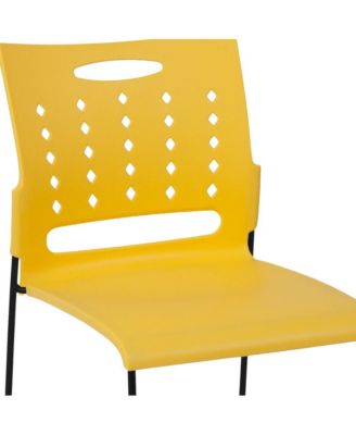 Home Office Plastic Accent Sled Base Stack Chair - Air-Vent Back
