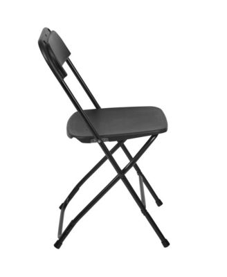 Set Of 10 Stackable Folding Plastic Chairs - 650 Lb Weight Capacity