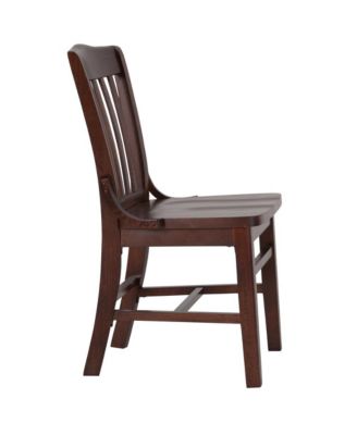 School House Back Wooden Restaurant Dining Chair