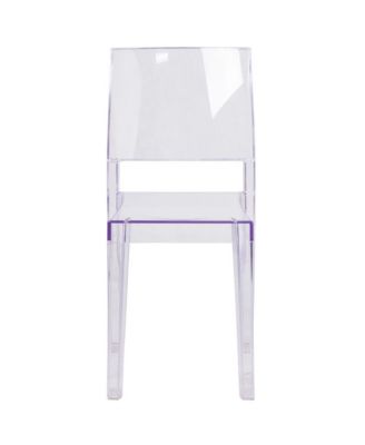 4 Pack Transparent Stacking Side Chair