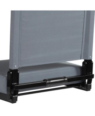 EMMA + OLIVER Set of 2 Aluminium   500 lb. Capacity, Ultra-Padded Seat, Lightweight Stadium Chair