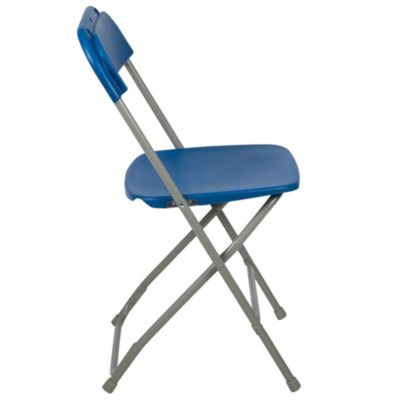 Set Of 6 Stackable Folding Plastic Chairs - 650 Lb Weight Capacity