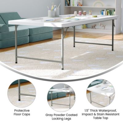 4.93-Foot Kid&#39;S Plastic Folding Activity Table - Play Table