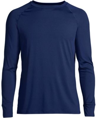Базовый слой нижнего белья Lands End Lands End Big - Tall из эластичной термомаски с длинным рукавом Crew