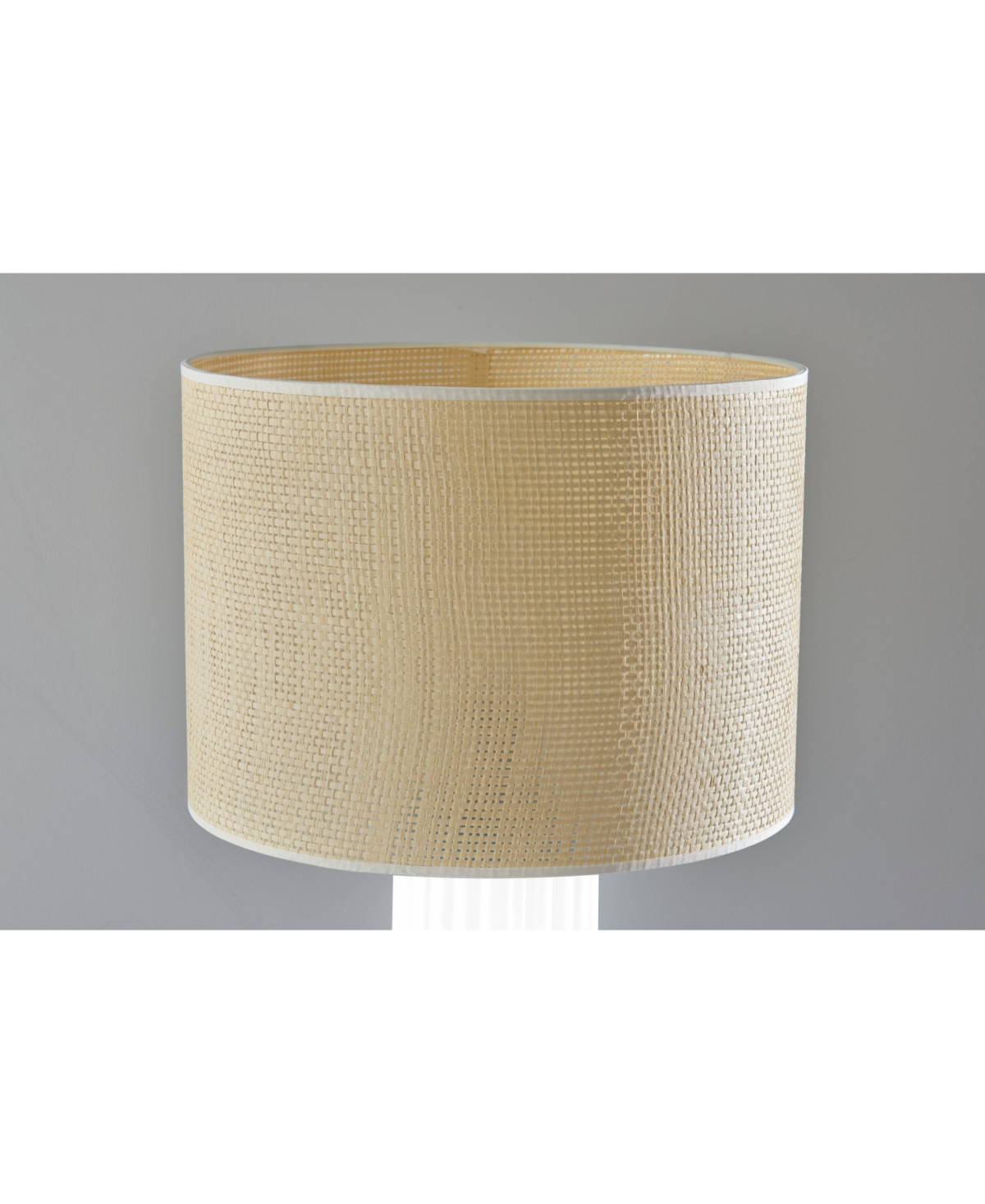 Adesso 28.75" Ceramic Primrose Large Table Lamp In White Ribbed Ceramic