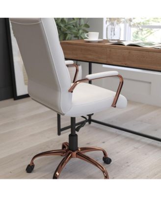 1 Pc Faux Leather Padded Arm Contemporary High-Back Office Chair