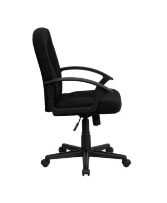 Mid-Back Fabric Executive Swivel Office Chair With Nylon Arms