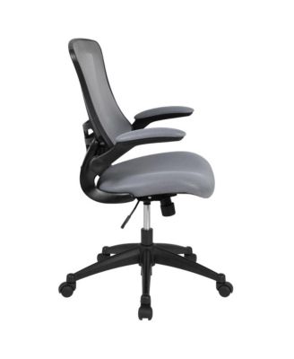 Mid-Back Mesh Swivel Ergonomic Task Office Chair With Flip-Up Arms