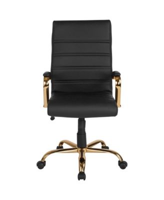 1 Pc Faux Leather Padded Arm Contemporary High-Back Office Chair