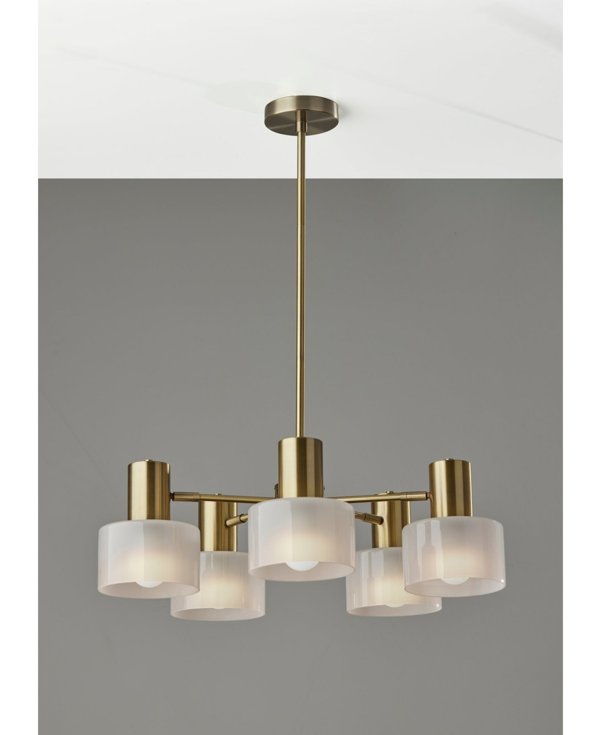 Adesso 28.75" Rhodes Chandelier In Antique-like Brass