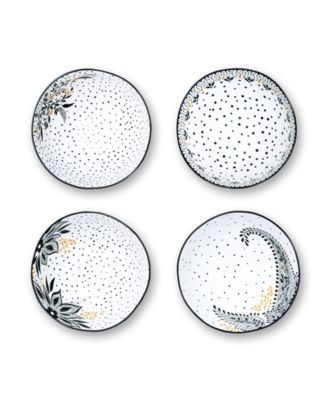 Sara Miller Artisanne Noir Rice Bowls, Set of 4