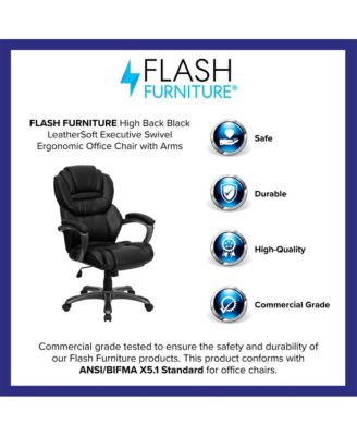 High Back Executive Swivel Ergonomic Office Chair With Accent Layered Seat/Back
