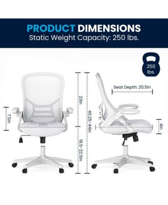 High Back Mesh Ergonomic Office Chair With Flip-Up Arms