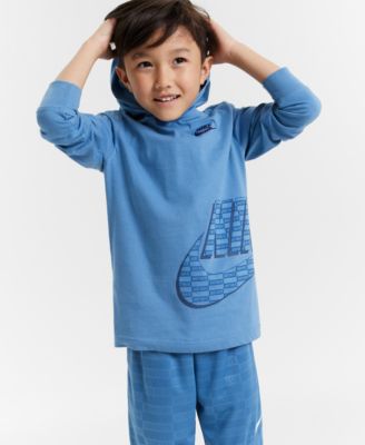 Nike - Toddler & Little Boys Futura Wrap Logo Graphic Hooded T-Shirt