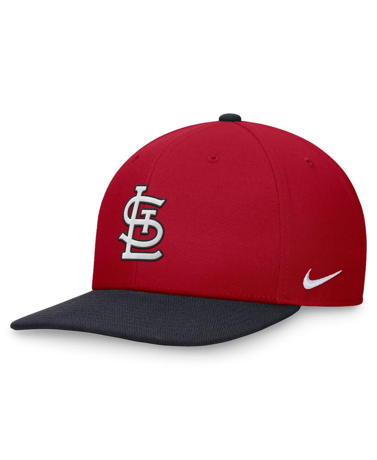 Shop Nike Men's Red/navy St. Louis Cardinals Evergreen Two-tone Snapback Hat In Gmrd,ptibl