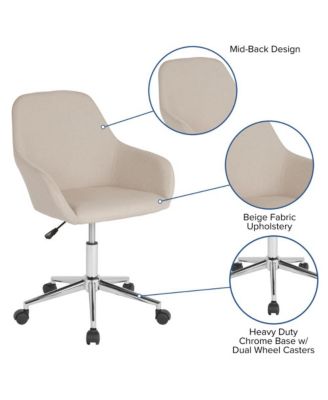 Roma Home Office Bucket Style Chair With 360 Degree Rotating Swivel