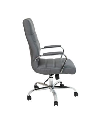 1 Pc Faux Leather Padded Arm Contemporary High-Back Office Chair