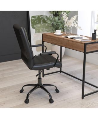 Milano Contemporary Mid-Back Home Office Chair With Padded Arms