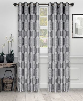 Cordon Jacquard Grommet 2-Panel Curtain Set, 52" x 96"
