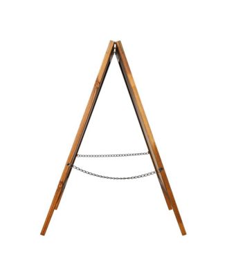 Burke 48"X24" Rustic Vintage like Double-Sided Folding Magnetic Chalkboard With 8 Chalk Markers, 10 Chalkboard Stencils And 2 Rustic Magnets Set