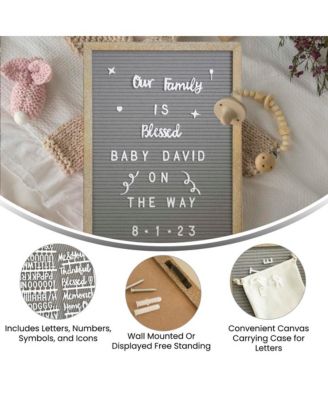 Bellamy 12" x 17" Wood Letter Board Set With Felt Facing