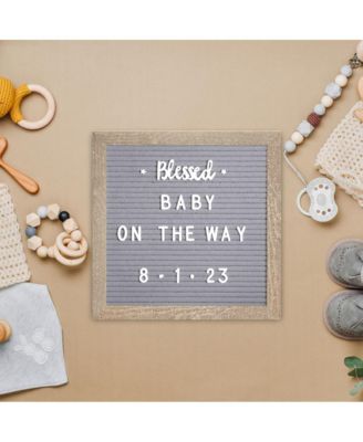 Bellamy 10" x 10" Wood Letter Board Set With Felt Facing