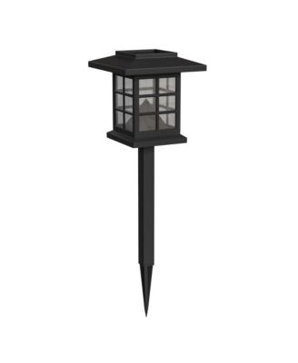 Lantern Style All-Weather Outdoor Led Solar Lights, Solar Powered Lights For Pathway, Garden, & Yard - Set Of 8