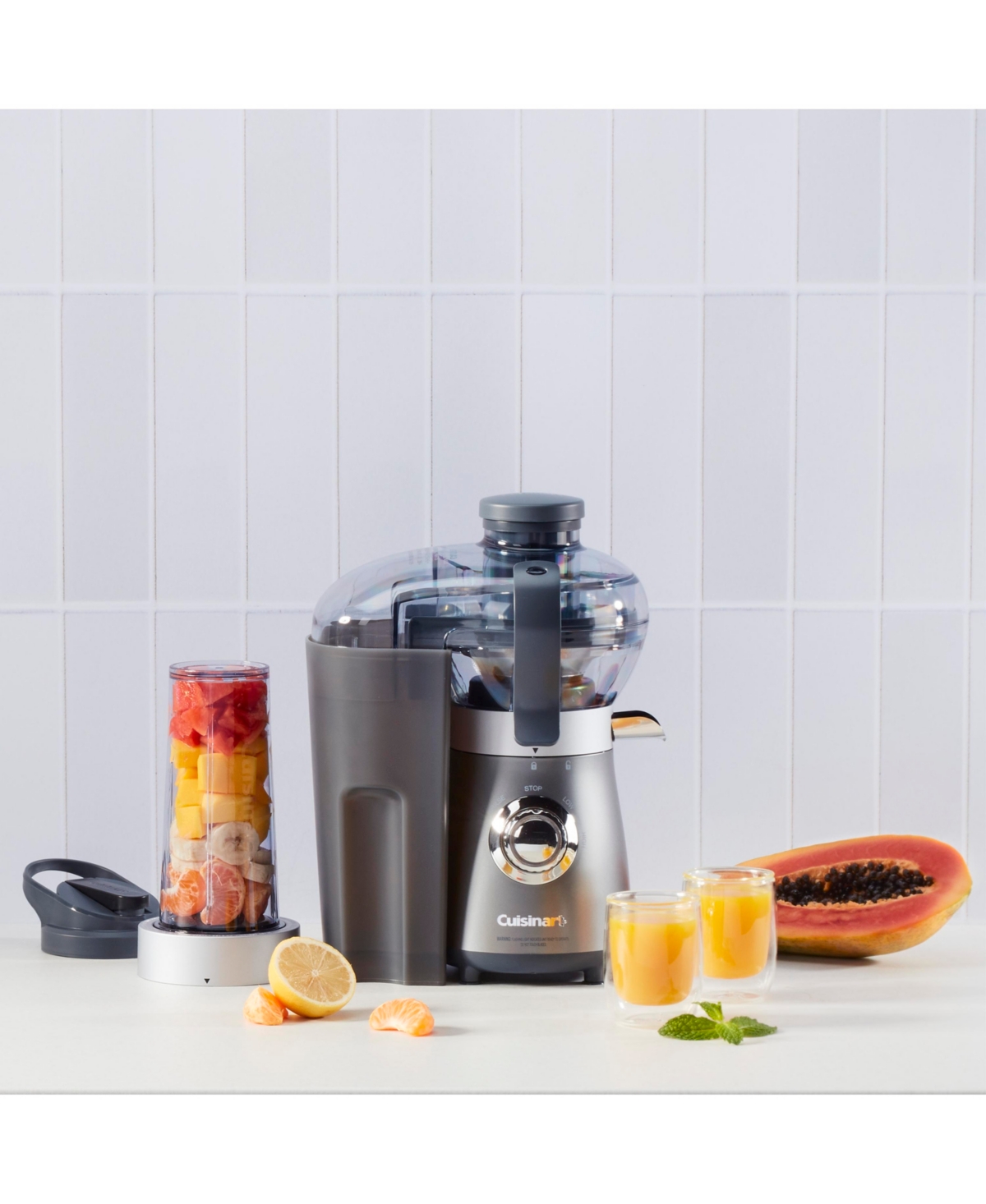 Shop Cuisinart Compact Blender And Juice Extractor Combo In Stainless Steel