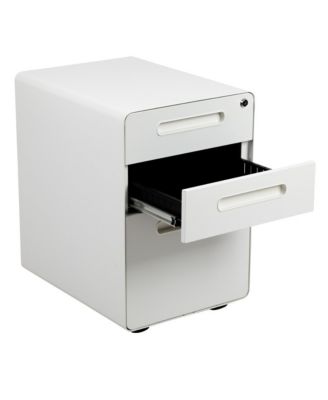 Ergonomic 3-Drawer Mobile Locking Filing Cabinet Storage Organizer