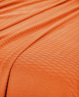 Diamond Pattern All Season Woven Cotton Blanket, Full/Queen