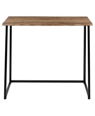 Oakdale Folding Computer Desk With Wood Grain Finish Top And Folding Metal Legs